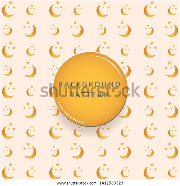 Gold geometric moon and\
star textures pattern background. for wrapping paper, fabric, cover\
and card.