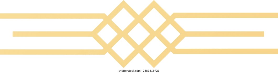Gold geometric pattern forming rhombuses and horizontal lines creating an elegant and modern design, ideal for backgrounds, decorations, and graphic design projects