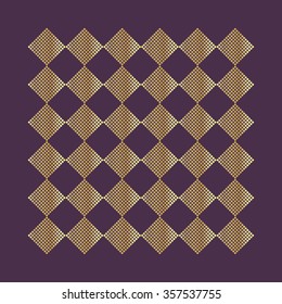 gold geometric pattern on a dark background