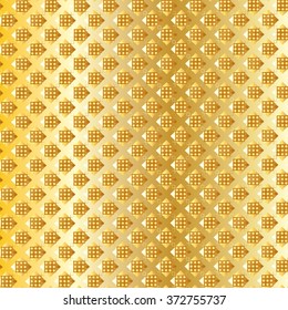 gold geometric pattern, royal gold background with gold stripes of the cage on gold background. luxury holiday, wedding, bright, vintage background, texture, gold paper layout, bronze, brass.