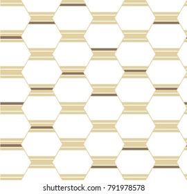Gold geometric pattern vector. Oriental background.
