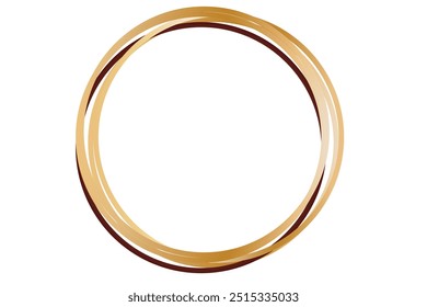 Marco poligonal geométrico dorado con efectos brillantes aislados sobre fondo blanco. Fondo art deco brillante vacío. Ilustración vectorial.