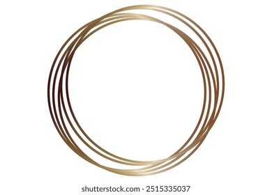 Gold geometric polygonal frame with shining effects isolated on white background. Empty glowing art deco backdrop. Vector illustration.