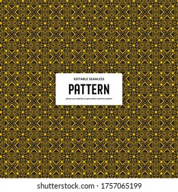 Gold geometric seamless editable pattern