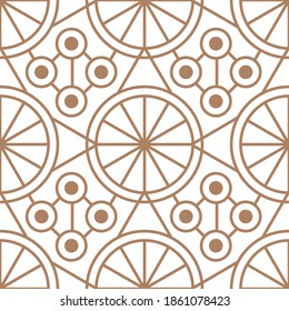 Gold geometric seamless pattern background