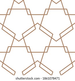 Gold geometric seamless pattern background