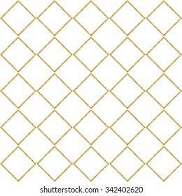 Gold geometric seamless pattern. Vector illustration. 