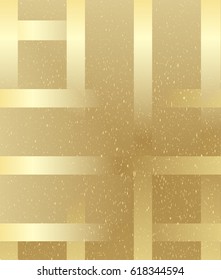 Gold geometric speckled background. Vector illustration