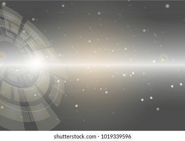 Gold geometric technology background with gear shape. Vector abstract graphic design.Abstract futuristic communication low poly .