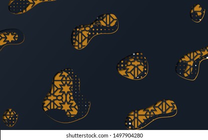 Gold geometrical abstract background modern