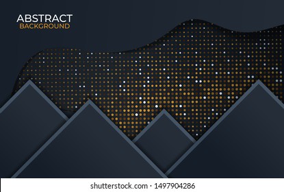 Gold geometrical abstract background modern