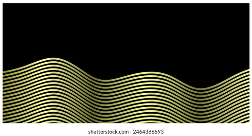 gold geometry abstract background paper shine and layer element vector for presentation design. Abstract horizontal vector template for business banner, formal backdrop, prestigious voucher