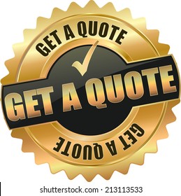 Gold Get A Quote Sign