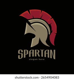 Gold Gladiator Kriegerhelm Logo Vektor
