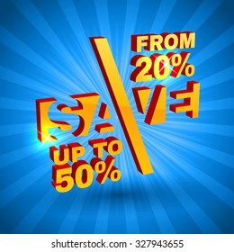 gold glassy original 3d vector script of transfer decrease charge offer on blue shining bright radial radiation background texture commercial background scene new huge orange rich mark large employmen