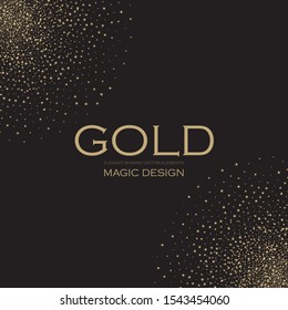 Gold Glitter Abstract Background. Soft Particles.