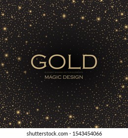 Gold Glitter Abstract Background. Soft Particles.