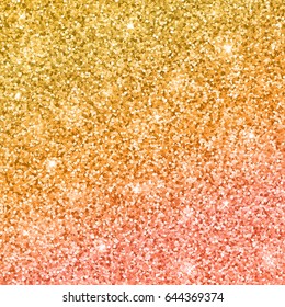 Gold glitter Background with color gradient effect