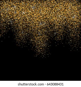 Gold glitter background. Golden backdrop for card, vip, exclusive, certificate, gift, luxury, privilege, voucher, store, present, shopping.