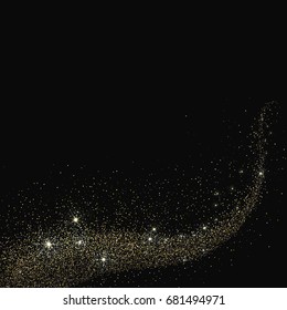 Gold glitter background. Golden backdrop for card, vip, exclusive, certificate, gift, luxury, privilege, voucher, store, present, shopping.