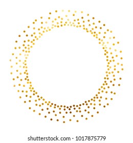 ilustración del vector punto de polka de fondo dorado