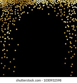 gold glitter background polka dot vector illustration