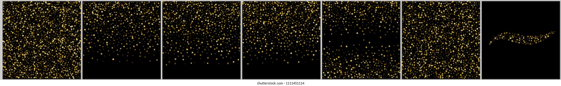 Gold glitter background polka dot vector illustrations