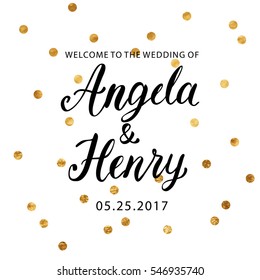 gold glitter background polka dot vector illustration
