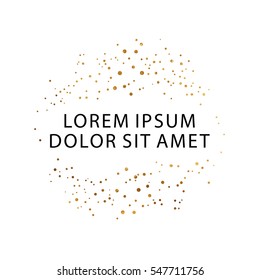gold glitter background polka dot vector illustration