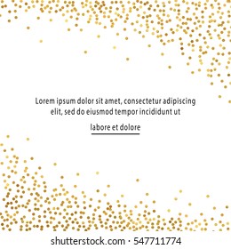 gold glitter background polka dot vector illustration