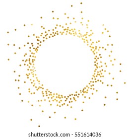 gold glitter background polka dot vector illustration