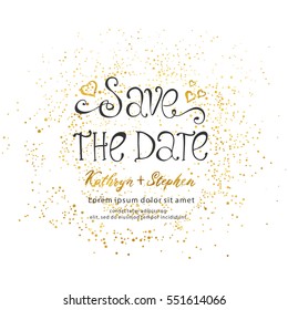 gold glitter background polka dot vector illustration