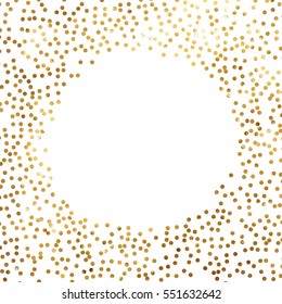gold glitter background polka dot vector illustration
