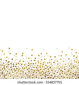 gold glitter background polka dot vector illustration