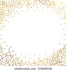 gold glitter background polka dot vector illustration