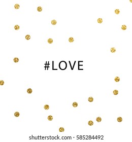 gold glitter background polka dot vector illustration