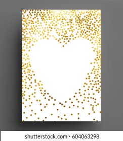 gold glitter background polka dot vector illustration a4 size