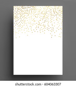 gold glitter background polka dot vector illustration a4 size