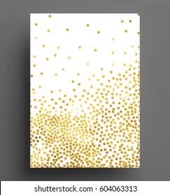gold glitter background polka dot vector illustration a4 size