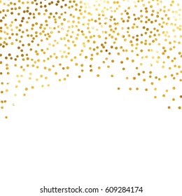 gold glitter background polka dot vector illustration