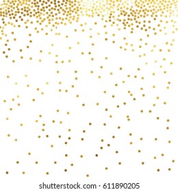 Gold And White Polka Dot Background