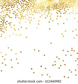 gold glitter background polka dot vector illustration