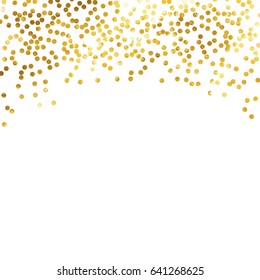 gold glitter background polka dot vector illustration