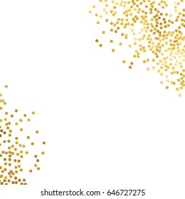 gold glitter background polka dot vector illustration
