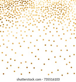 gold glitter background polka dot vector illustration