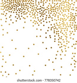 Gold Glitter Background Polka Dot Vector Stock Vector (Royalty Free ...