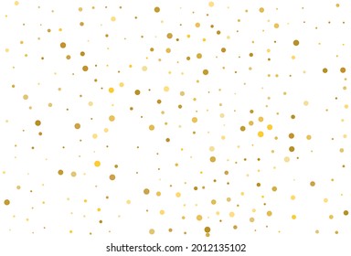 Ilustración vectorial de los puntos de polka de fondo de brillo dorado