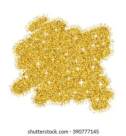 Gold glitter background for poster. Abstract discount banner with text. Vector shopping pattern EPS10