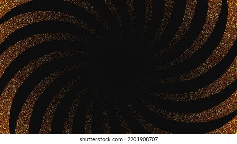Gold glitter background. Swirl background. Abstract vector illustration