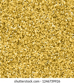 gold glitter background. For template of golden texture in vector illustration